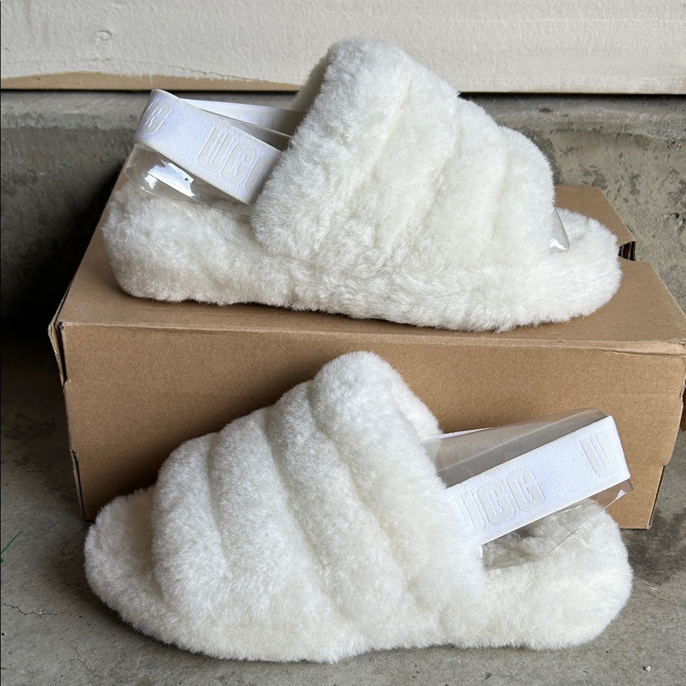 UGG Fluff Yeah Slide Slippers Womens Size 8 Nwt